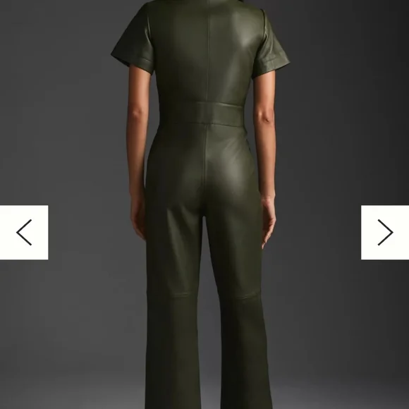 XS Leather Walter Baker Jumpsuit